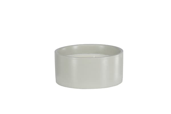 Duftlys, 13x6 cm, Lysegrå, Keramik