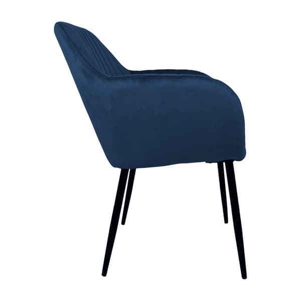 Stol Evelin 58x59x81 cm Blå Sammet