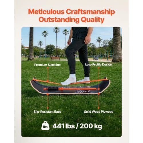 Balance Board PH-3 107x28x16,5 cm sort/orange
