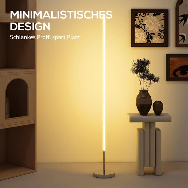 LED-gulvlampe 20x20x150 cm sølv