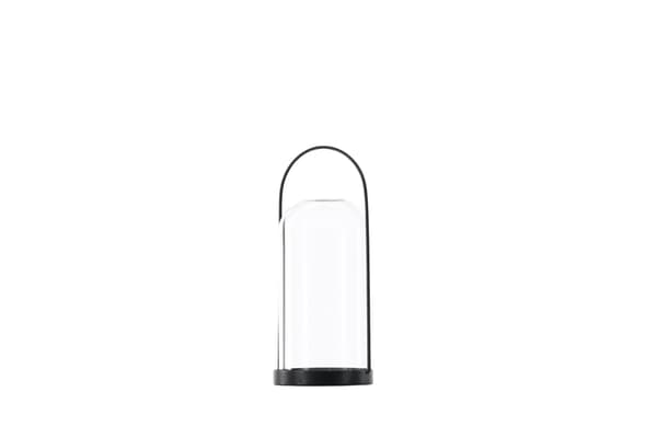Lanterne Flora 25x11 cm Sort Glas