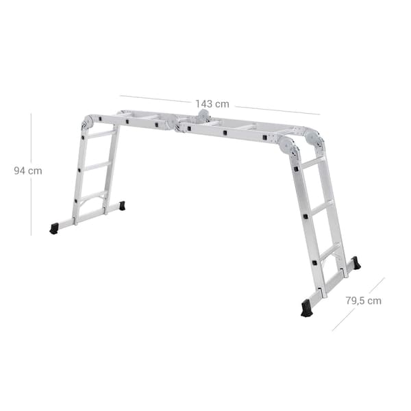Stege, 126x27x37 cm, Silver