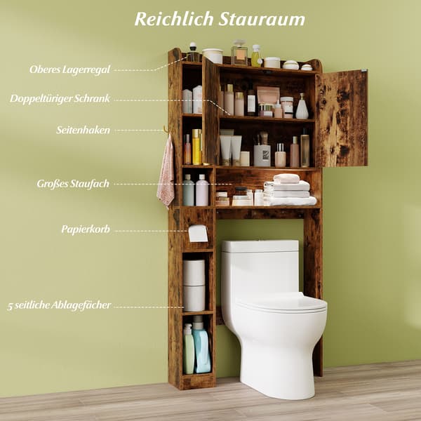 Toiletskab, 80x20x171 cm, Brun, Opbevaring , Star