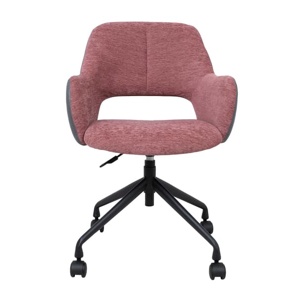 Kontorstol 57x62x82-88 cm Mørk Rosa Grå