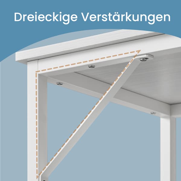Skrivbord, 100x50x76 cm, Vit