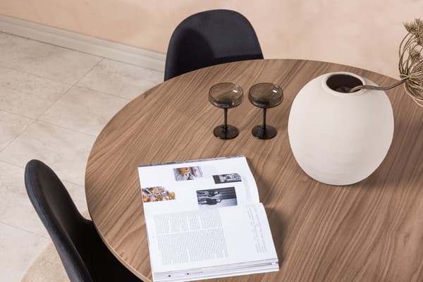 Spisesæt Durango spisebord og Polar spisestol 120 cm sort