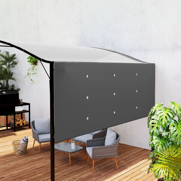 Paviljong, 300x250x200 cm, mörkgrå, fällbart tak