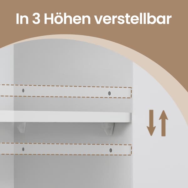 Baderomsskap 60x30x63 cm Hvit MDF