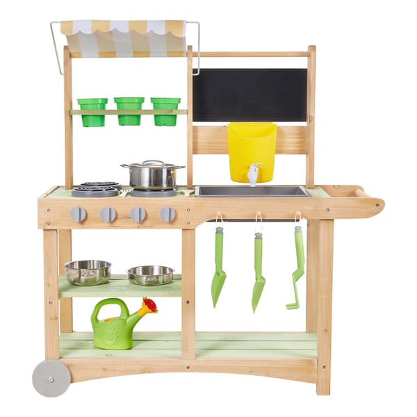 Mud Kitchen, 88x32,6x90 cm, Grøn, Træ