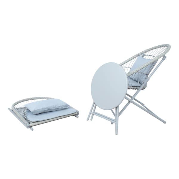 Altansæt Yolanda 60x70x79 cm Lys Grå Stål