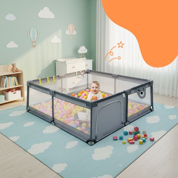 Baby legegård, 50 bolde, grå, Kodustaar