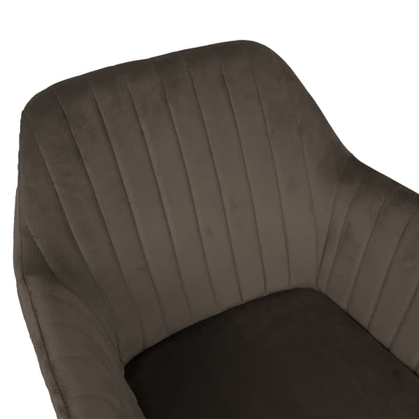 Stol Evelin 58x59x81 cm brungrå fløjl