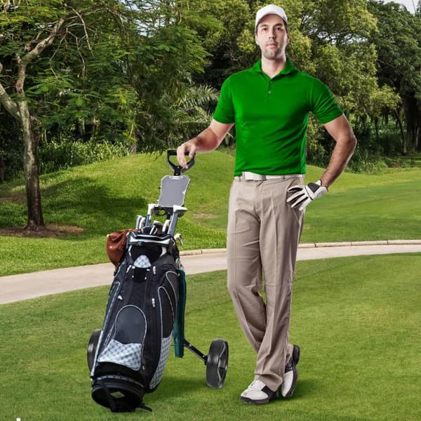 Golfvogn, 67x142x112 cm, Sort, Sammenklappelig stål , Star