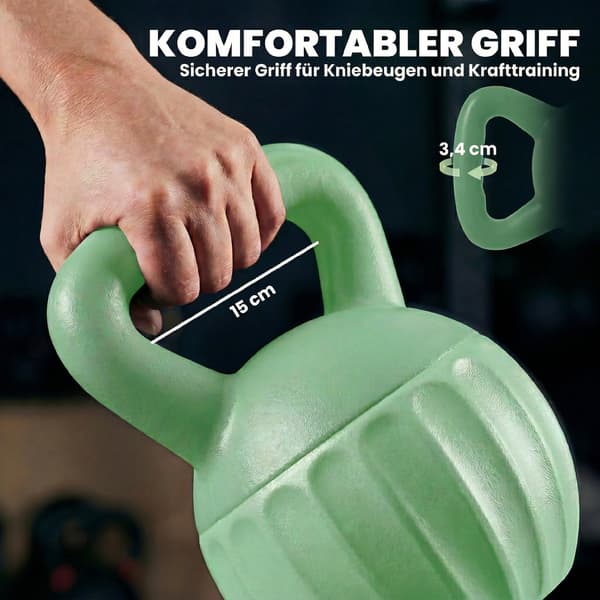 Kettlebell 21x21x27 cm Grøn Plast