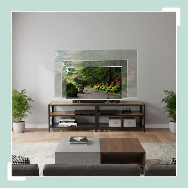 TV-bord, 4 rum, brun/sort, Kodustaar