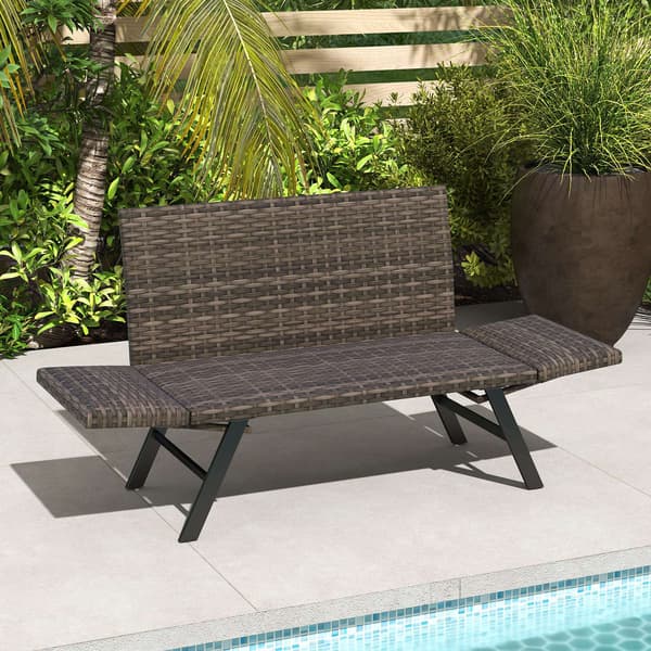 Terrasse Sofa, 59x178/163x89 cm, Grå , Star