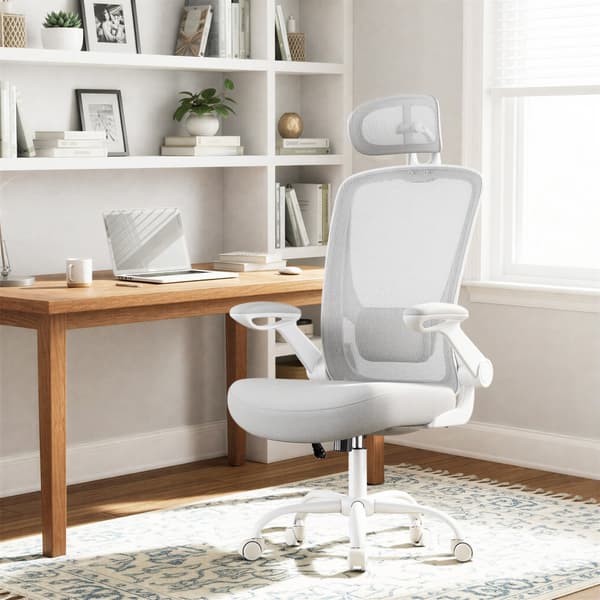 Kontorstol, 64x64x115 cm, Grå, ergonomisk