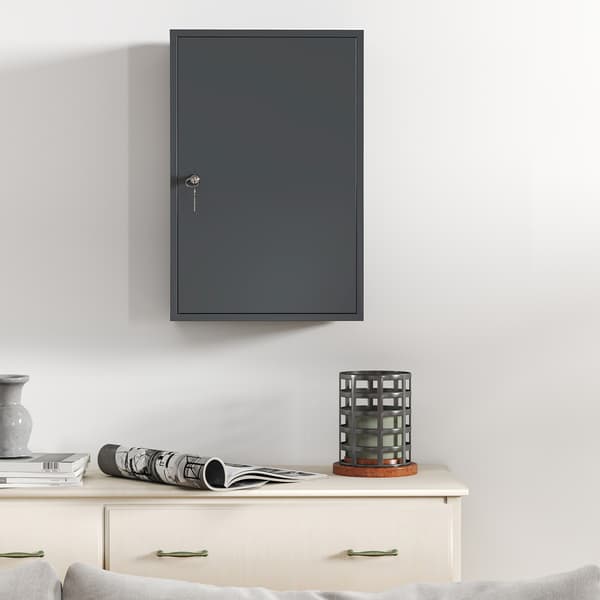 Lääkekaappi 40x18x60 cm Harmaa Metalli