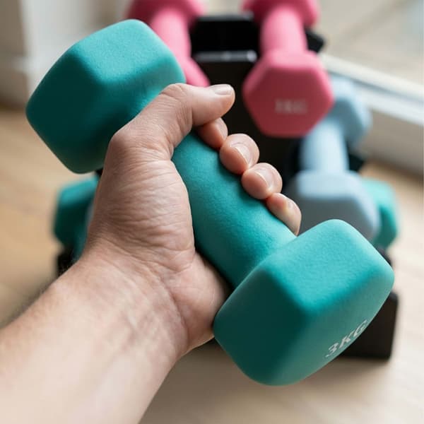 3 par hantlar med stativ, 1–3 kg, Kodustaar