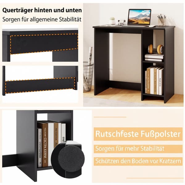 Skrivebord 80x40x74 cm kaffe