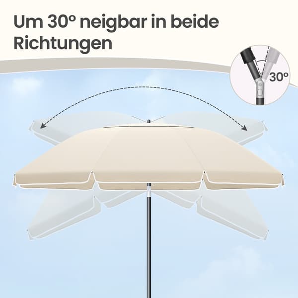 Strandparasoll 160 cm Beige