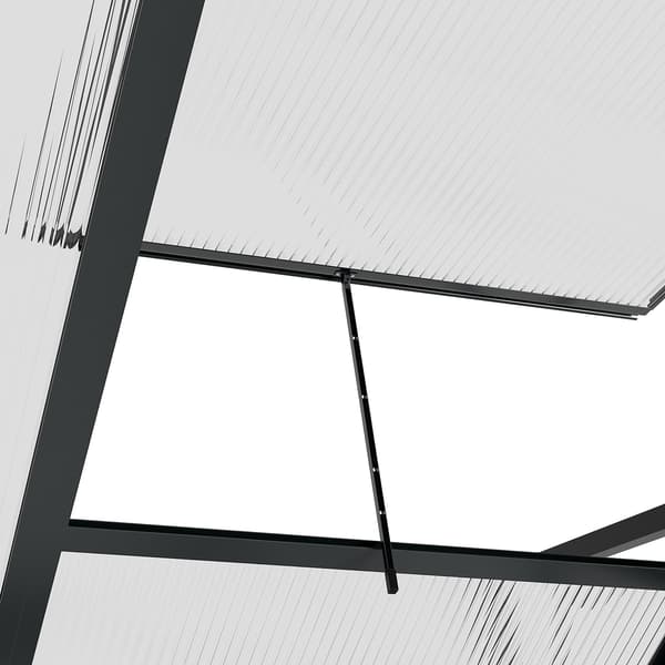 Växthus, 190x132x201 cm, Grå Transparent