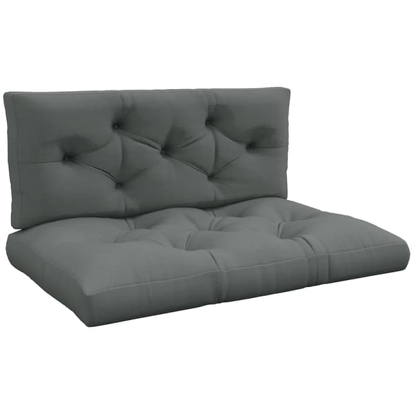 Sædehynde 120x80x12 cm Grå Polyester