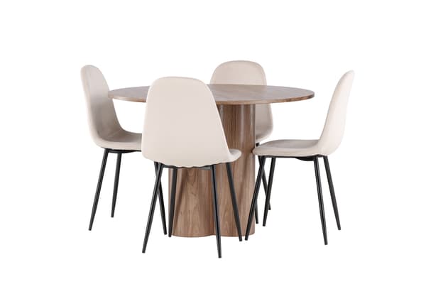 Spisebord Olivia 110 cm Mocha