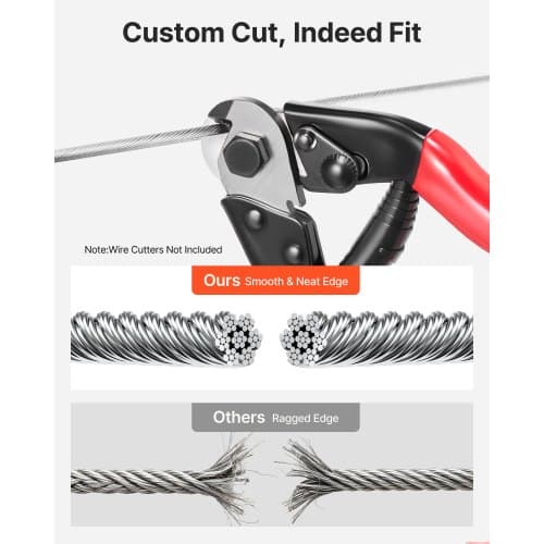 Wire Rope Kit, 3,2 mm x 12,2 m, Rustfrit stål, Stål, Haverankesystem