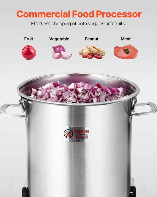 Foodprocessor, 42,5x37,3x71 cm, rustfrit stål