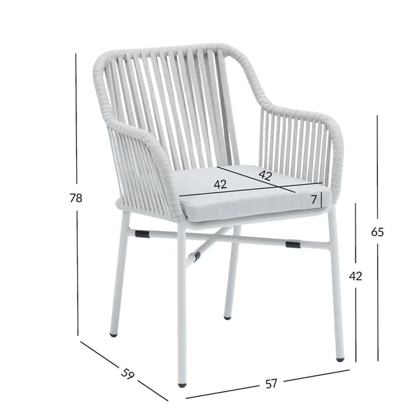 Tuoli MELROSE 57x59x78 cm Harmaa