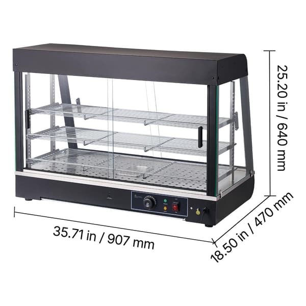 Matvärmare Display 90.7x47x64 cm 3-våningsångvärme
