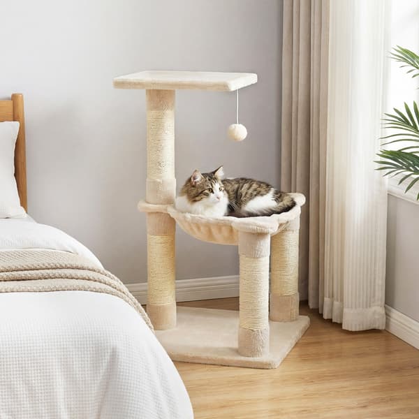 Kattetræ 40x40x64 cm beige