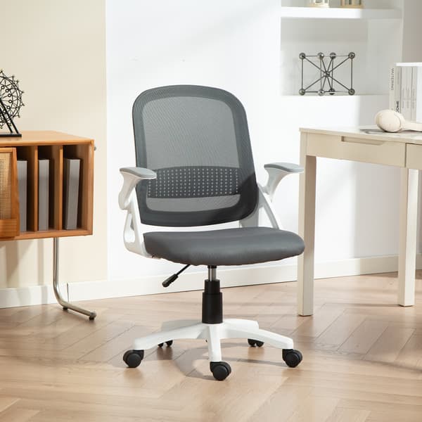 Kontorstol Ergonomisk Mesh Drejestol 57,5x60x91-101 cm Grå