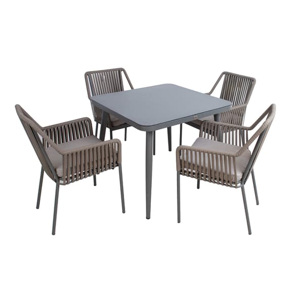 Trädgårdsmöbelset Andros 90x90x75 cm Grå