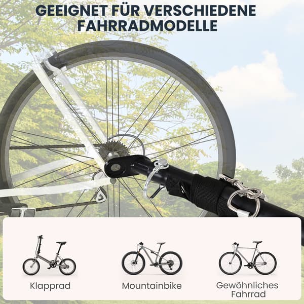 Cykelgodstrailer 139x71,5x49 cm sort