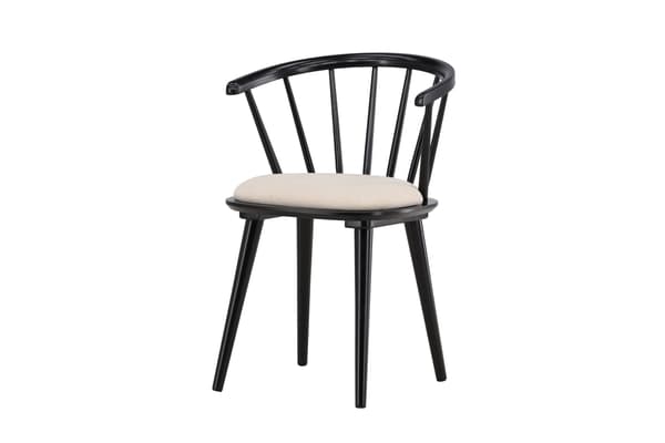 Spisebordsstol Bobby 50x48 cm Sort Gummitræ