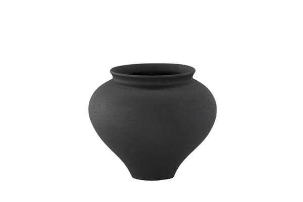 Vase Rellis 11x18x18 cm Sort