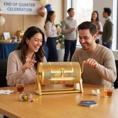 Raffle Ticket Spinner 295xØ167 mm guld