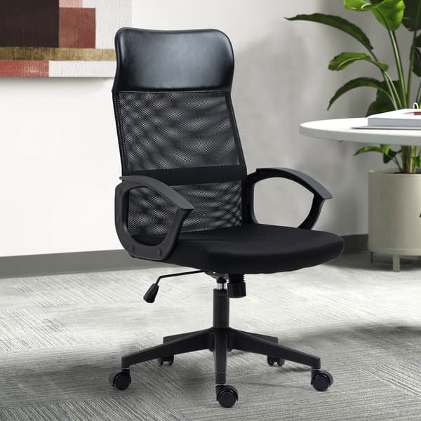 Kontorstol Linus 60x62x107-117 cm Sort