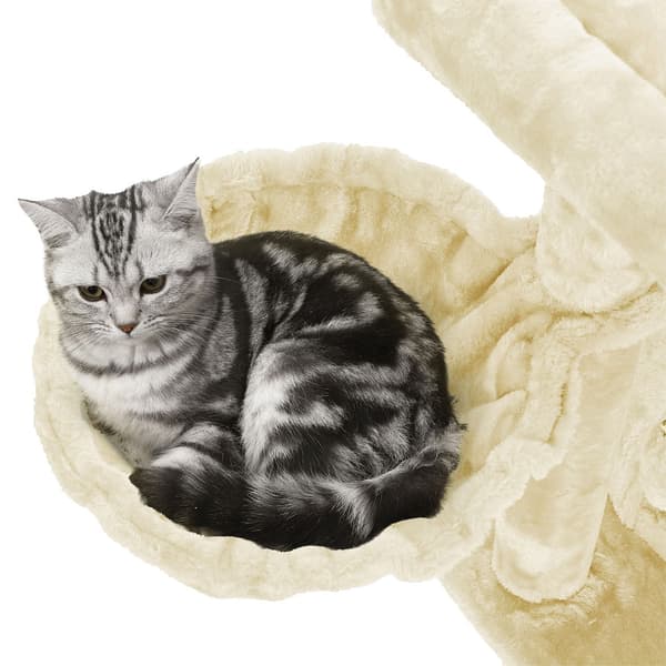 Kattträd 48x48x96 cm Beige