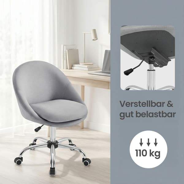 Kontorstol 60x60x80-90 cm Grå Justerbar