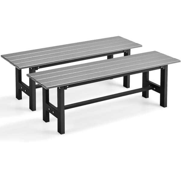 Ulkopenkki 119x36x41 cm harmaa