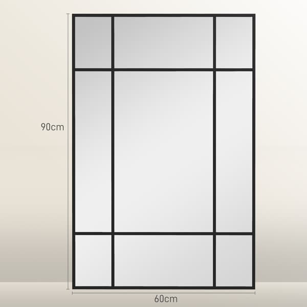 Vægspejl 90x2x60 cm sort , Star