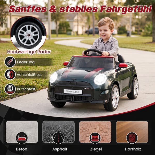 Børneelbil BMW Mini Design, 12V, Sort
