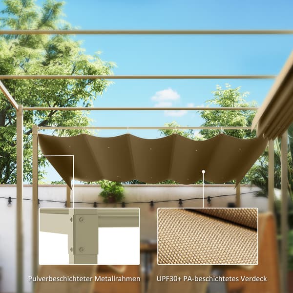 Pergola, 298x297x221 cm, Khaki, polyester