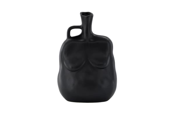 Vase Conta, 25x17x10 cm, sort stentøj