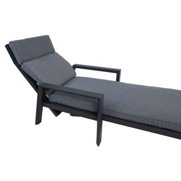 Däckstol CASPER 73,5x167x100 cm Grå