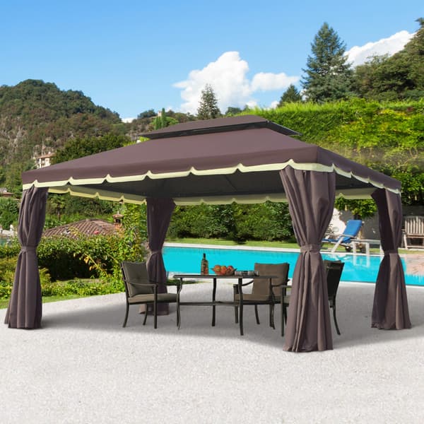 Havepavillon, 390x290x280 cm, Brun