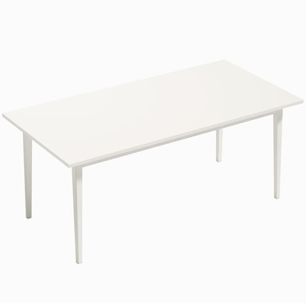 Matbord 180x90x76 cm krämvit